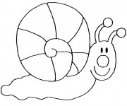 Coloriage et dessins gratuit Escargot stylisé à imprimer