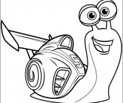 Coloriage Escargot très rapide animé