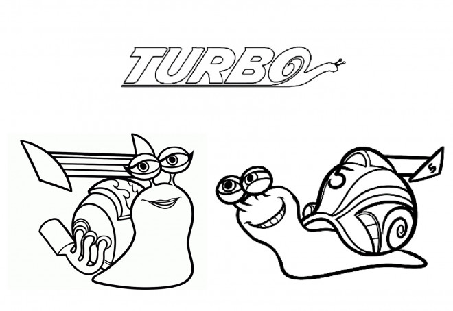 Coloriage et dessins gratuits Escargot Turbo à imprimer