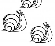 Coloriage Escargots confiants