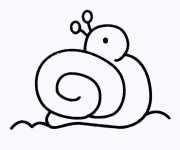 Coloriage Le petit Escargot facile