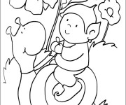 Coloriage Le petit sur l'Escargot