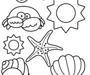 Coloriage et dessins gratuit El&eacute;ments d'&eacute;t&eacute; à imprimer