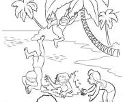 Coloriage et dessins gratuit Enfants et les vacances d&rsquo;&eacute;t&eacute; à imprimer