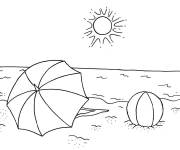 Coloriage et dessins gratuit Et&eacute; maternelle th&egrave;me mer à imprimer