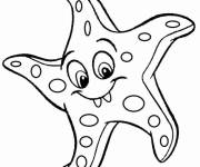 Coloriage et dessins gratuit &Eacute;toile de mer d'&eacute;t&eacute; à imprimer