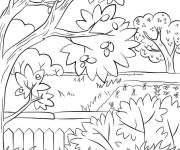 Coloriage La belle nature pendant l'&eacute;t&eacute;