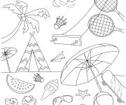Coloriage Les activit&eacute;s d'&eacute;t&eacute;