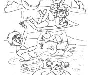 Coloriage Les enfants et le bonheur d'&eacute;t&eacute;