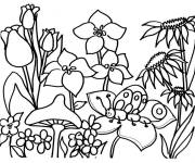 Coloriage Les fleurs d'&eacute;t&eacute;