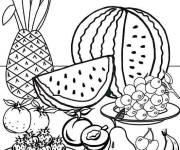 Coloriage Les fruits d&rsquo;&eacute;t&eacute;