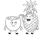 Coloriage Les fruits exotiques pendant l'&eacute;t&eacute;