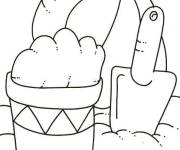 Coloriage On trouve tout ce qu'il faut pour s'amuser sur la plage