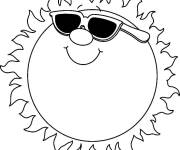 Coloriage Soleil chaud d'&eacute;t&eacute;