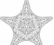 Coloriage &eacute;toile de mer anti-stress