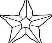 Coloriage Etoile de mer avec cinq fins