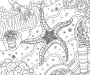 Coloriage &Eacute;toile de mer complexe