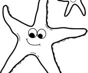 Coloriage et dessins gratuit &eacute;toile de mer de dessin anim&eacute; à imprimer