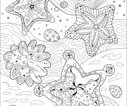 Coloriage &eacute;toile de mer magique