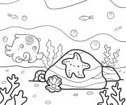 Coloriage &Eacute;toile de mer mignonne kawaii