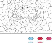 Coloriage &Eacute;toile de mer num&eacute;rot&eacute;