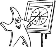 Coloriage &Eacute;toile de mer pendant la pr&eacute;sentation