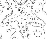 Coloriage &Eacute;toile de mer poilue
