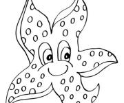 Coloriage &Eacute;toile de mer qui rit