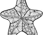 Coloriage Patrick &eacute;toile de mer &agrave; motifs