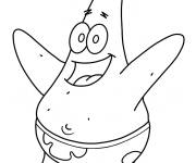 Coloriage Patrick &eacute;toile de mer du film Sponge Bob