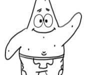 Coloriage Patrick, l'&eacute;toile de mer de dessin anim&eacute;
