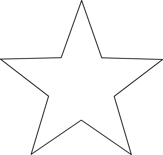 Coloriage Étoile à 5 branches dessin gratuit à imprimer