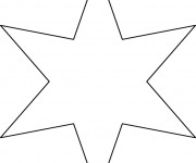 Coloriage et dessins gratuit Étoile à 6 branches à imprimer