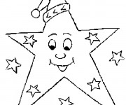 Coloriage et dessins gratuit Etoile Noël humour à imprimer