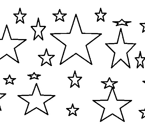 Coloriage et dessins gratuits Étoiles cinq branches par tout à imprimer