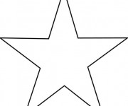 Coloriage Gabarit Étoile cinq branches dessin gratuit à imprimer