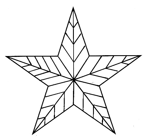 Coloriage Modèle Étoile de Noël