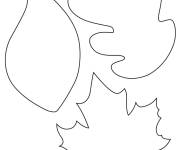 Coloriage et dessins gratuit Croquis de trois feuille d'automne à imprimer