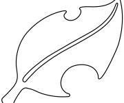Coloriage Emoji feuille d'automne morte