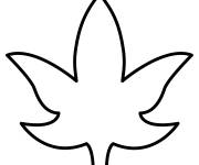Coloriage &Eacute;moji feuille d'&eacute;rable