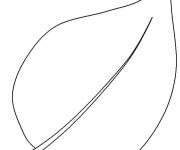 Coloriage et dessins gratuit Feuille d'automne facile cp à imprimer