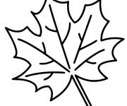 Coloriage Feuille d'automne pour enfants