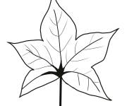 Coloriage Feuille d'automne tomb&eacute;e en ligne