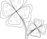 Coloriage Feuille de tr&egrave;fle sur le th&egrave;me de l'automne