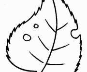 Coloriage Feuille en lambeaux