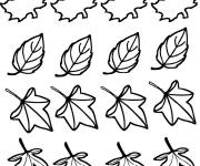 Coloriage Feuilles d&rsquo;affil&eacute;e sur le th&egrave;me de la saison de fall