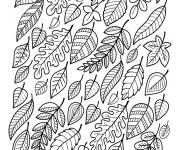 Coloriage Feuilles d&rsquo;automne zentangle