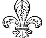 Coloriage et dessins gratuit Fleur de lis ancienne à imprimer