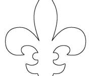 Coloriage et dessins gratuit Fleur de lis facile à imprimer