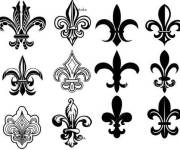 Coloriage et dessins gratuit Fleur de lis France Louisiane Qu&eacute;bec à imprimer